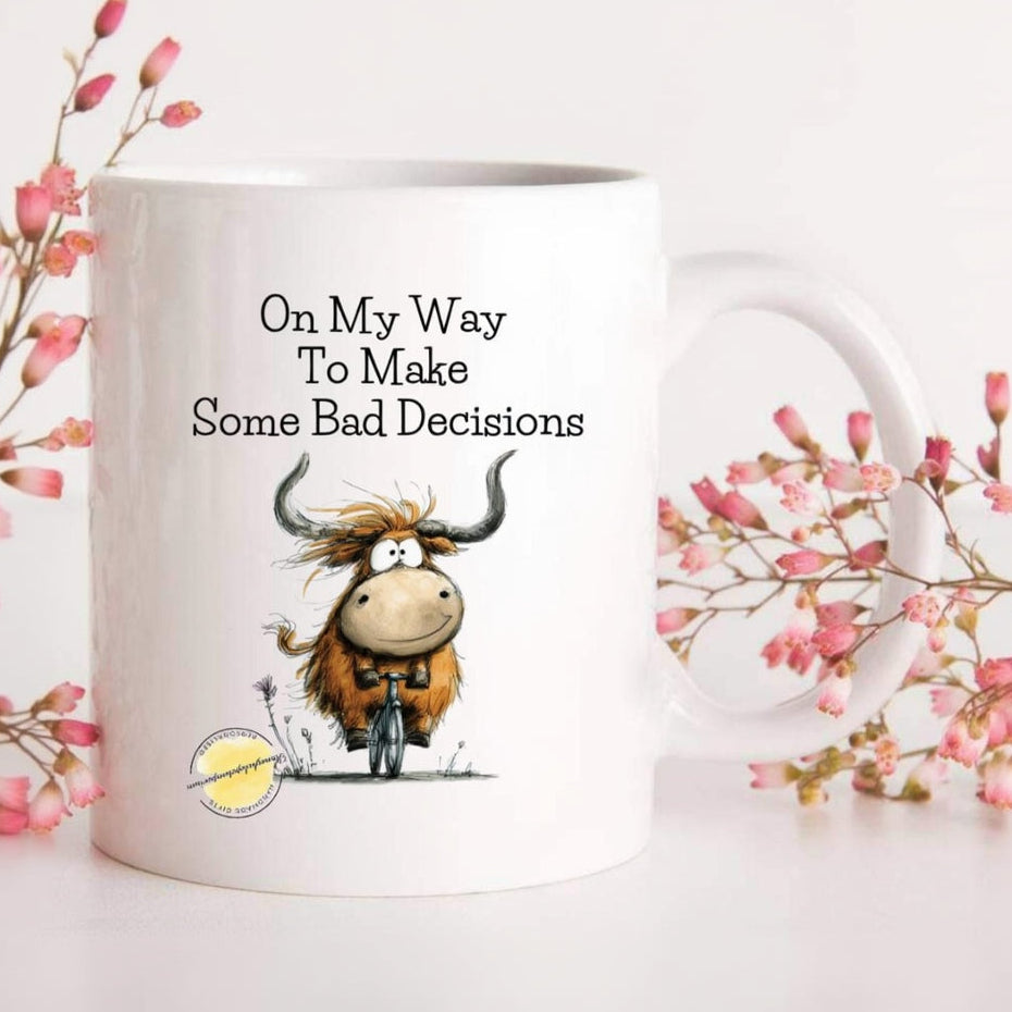 Funny Highland Cow Mug – Quirky Animal Coffee Cup, Scottish Gift