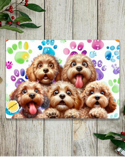 Cockapoo Glass Chopping Board: Tempered Glass Worktop Saver