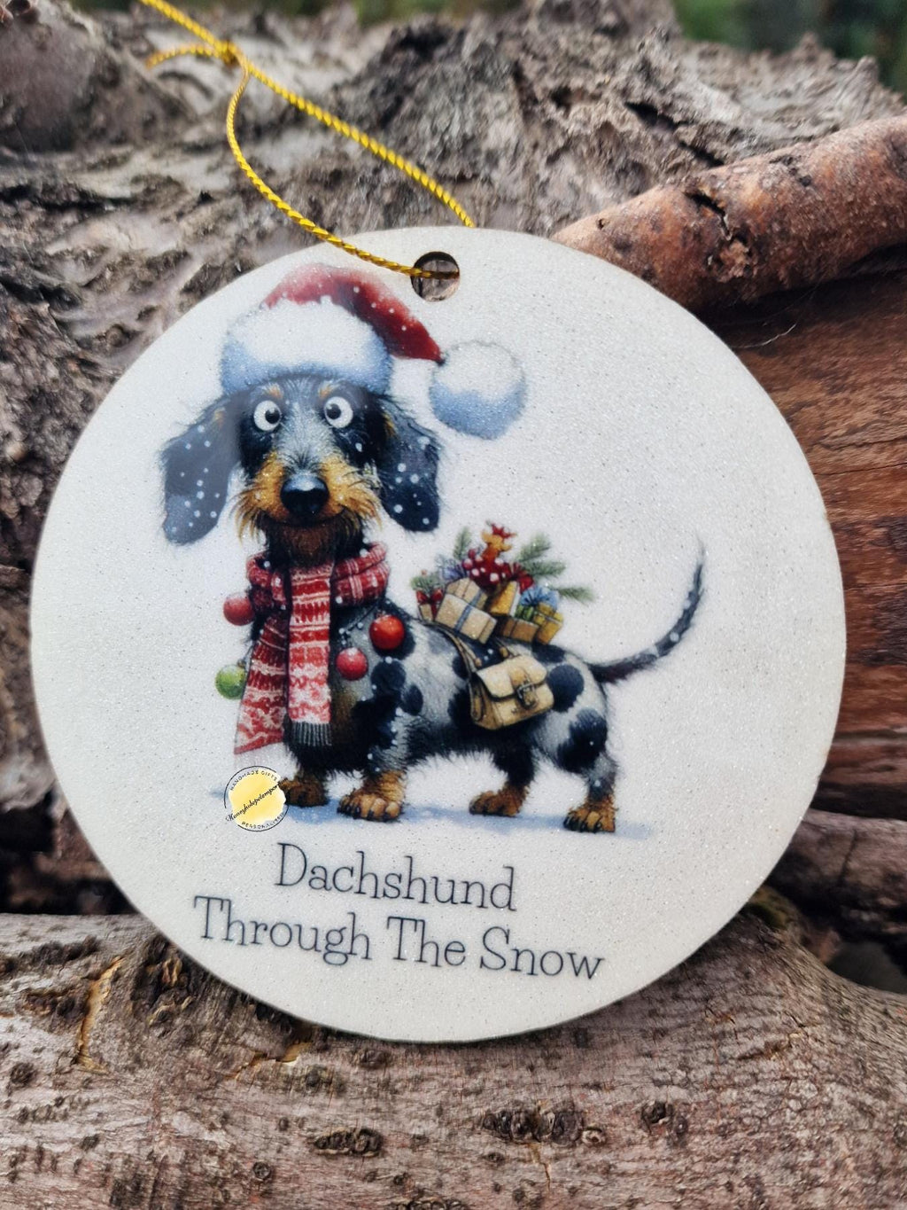 Glitter Highland Cow Christmas Bauble – Farmhouse Ornament