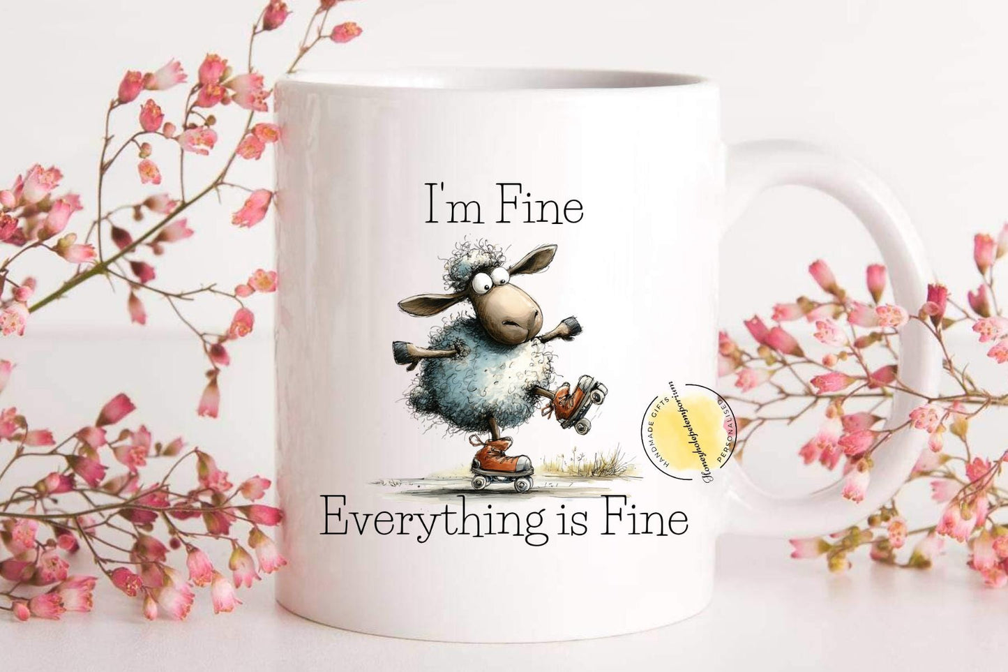 Funny Sheep Coffee Mug – Sarcastic Stress Mug, Work Humour Cup