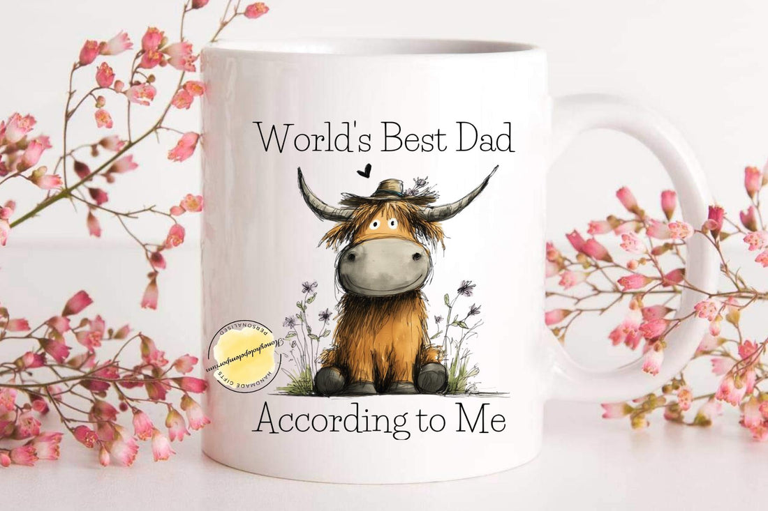 Highland Cow Mug, Dad Gift, Father's Day Coffee Cup