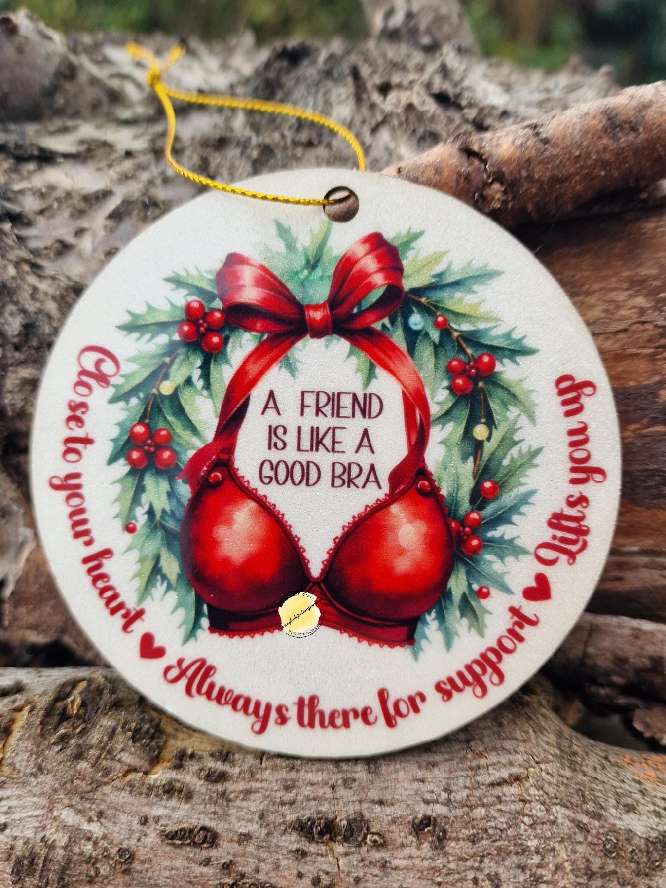 Glitter Highland Cow Christmas Bauble – Farmhouse Ornament