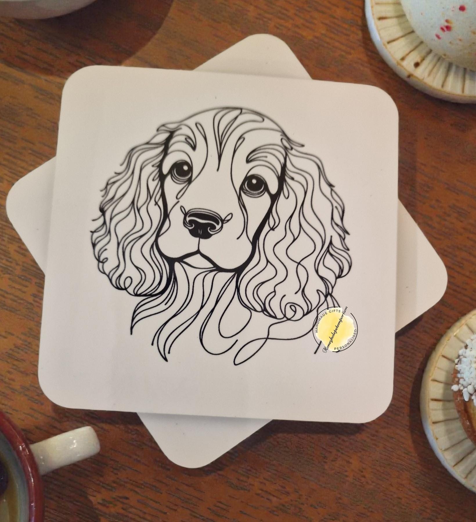 Dog Breed Line Art Coasters – Pet Lover Gift