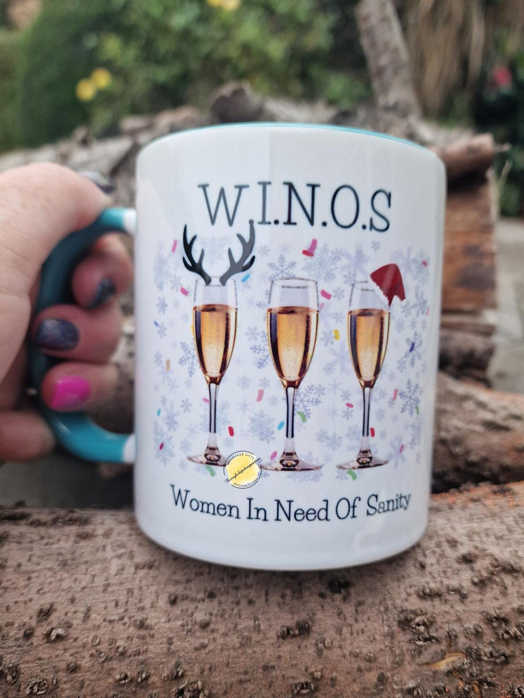 W.I.N.O.S Funny Christmas Coffee Mug: Prosecco Lover Gift