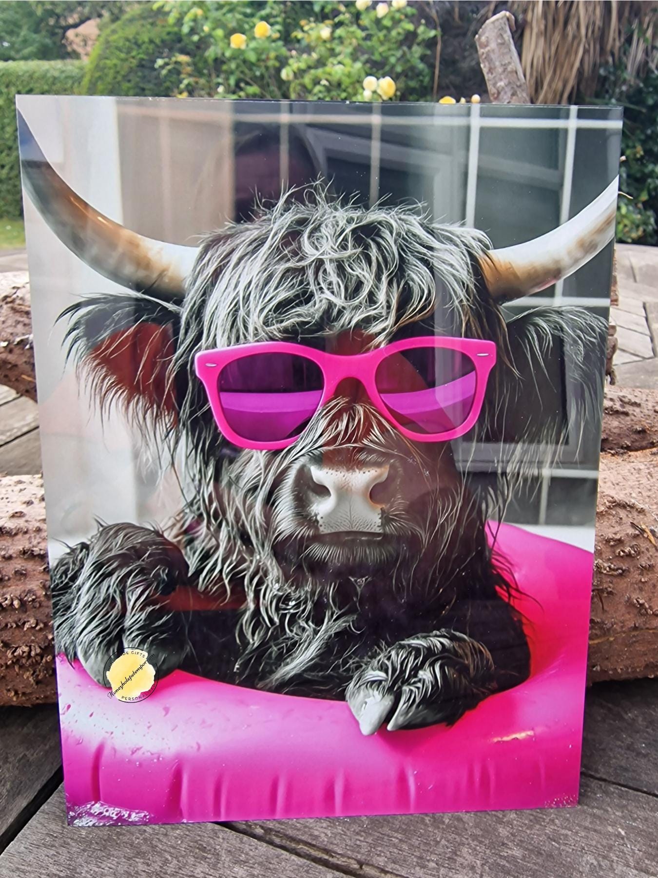 Highland Cow Aluminium Wall Art – 15cm x 20cm