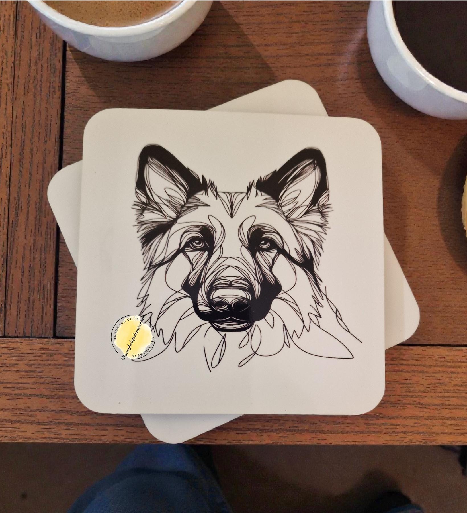 Dog Breed Line Art Coasters – Pet Lover Gift