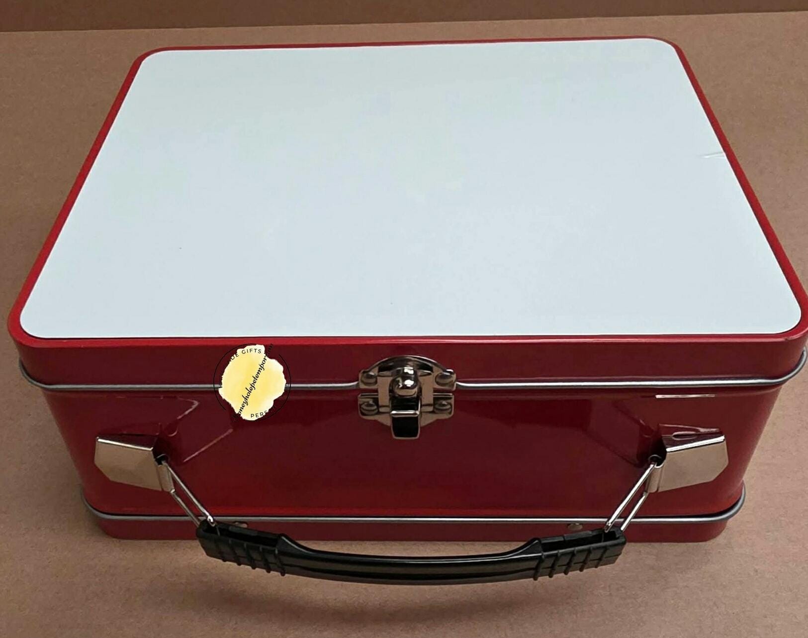 Lancaster Bomber Metal Lunch Tin – Poppy Field RAF Storage Box Remembrance Keepsake