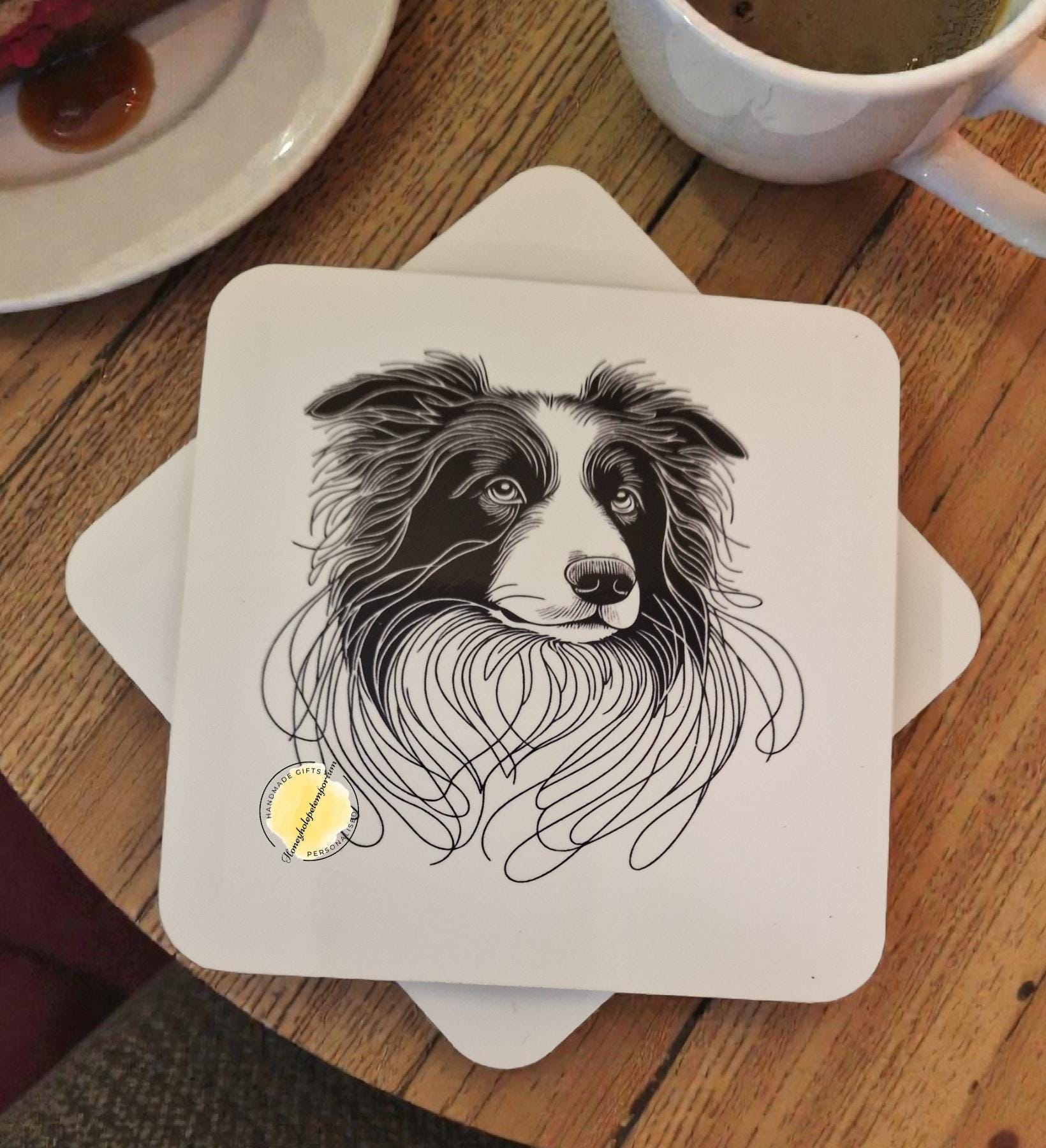 Dog Breed Line Art Coasters – Pet Lover Gift