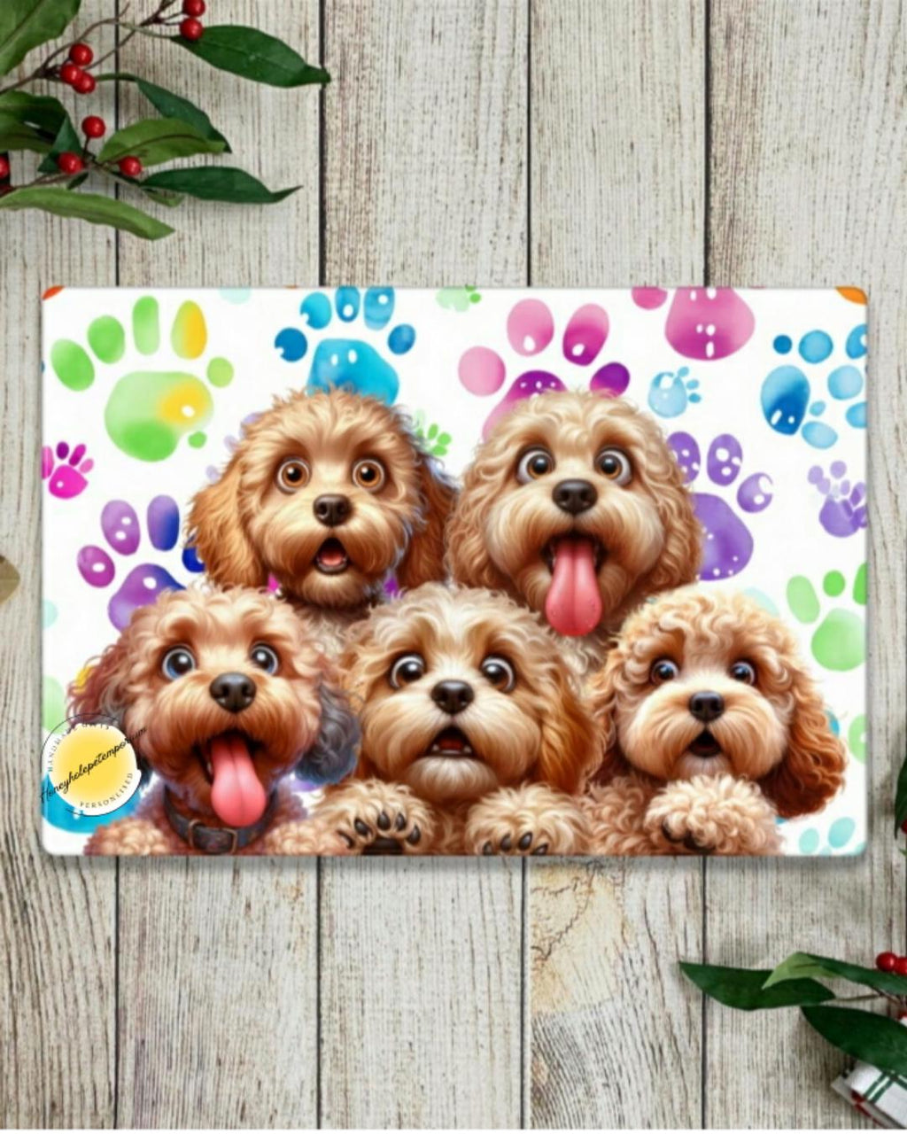 Cockapoo Glass Chopping Board: Tempered Glass Worktop Saver