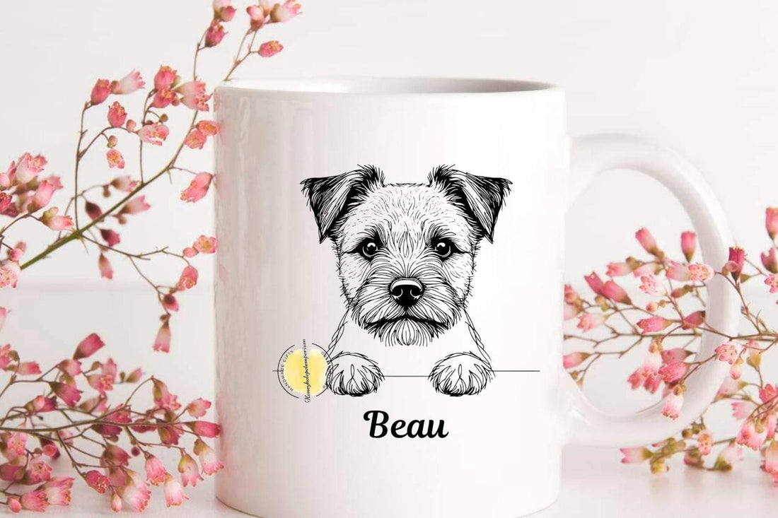 Personalised Dog Portrait Mug – Custom Line Art, Pet Lover Gift