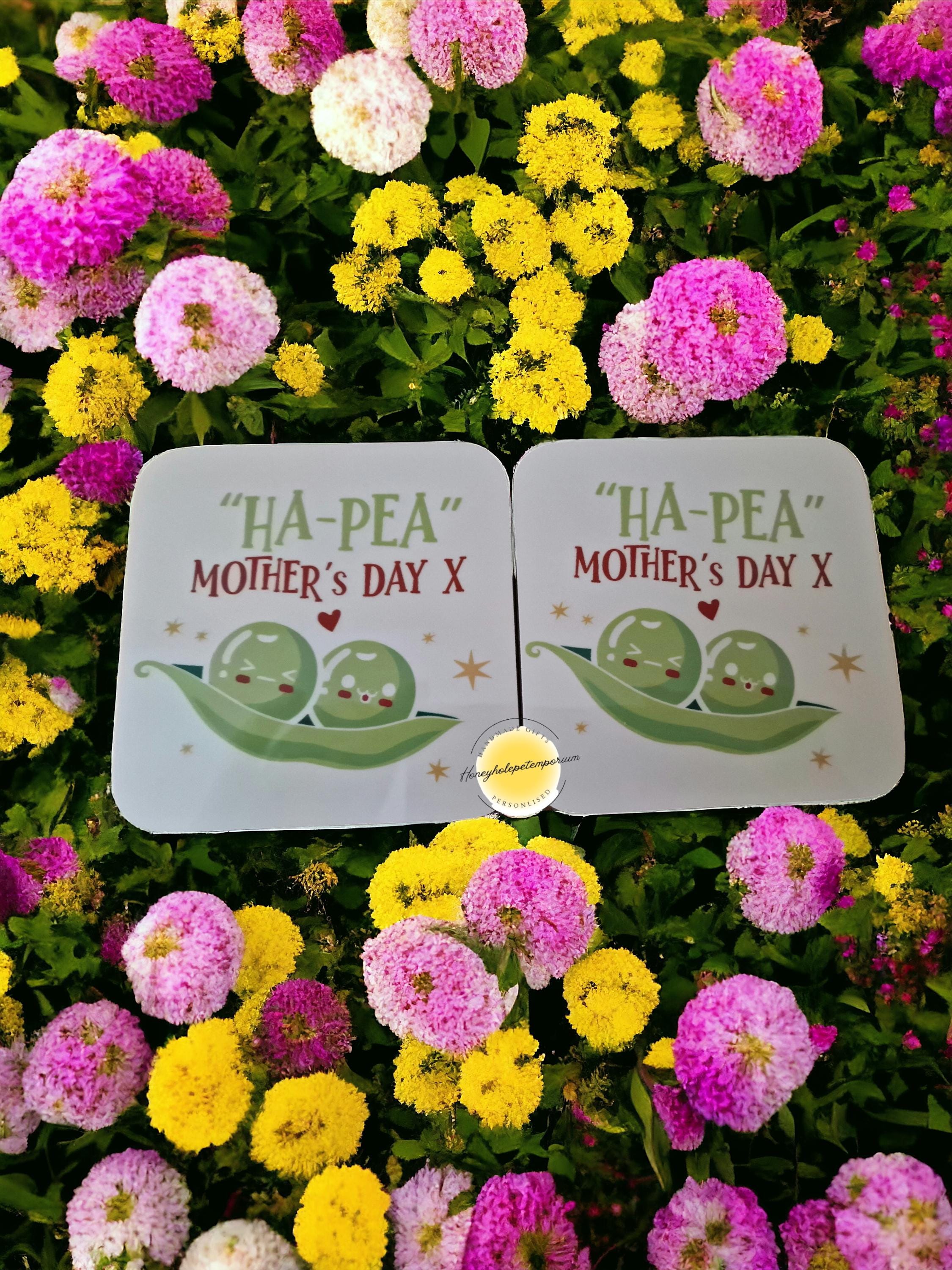 Ha-Pea Mother's Day Mug and Coaster Set – Peas in a Pod Gift