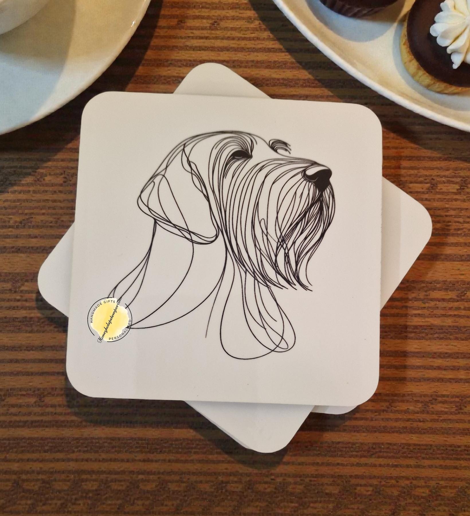 Dog Breed Line Art Coasters – Pet Lover Gift