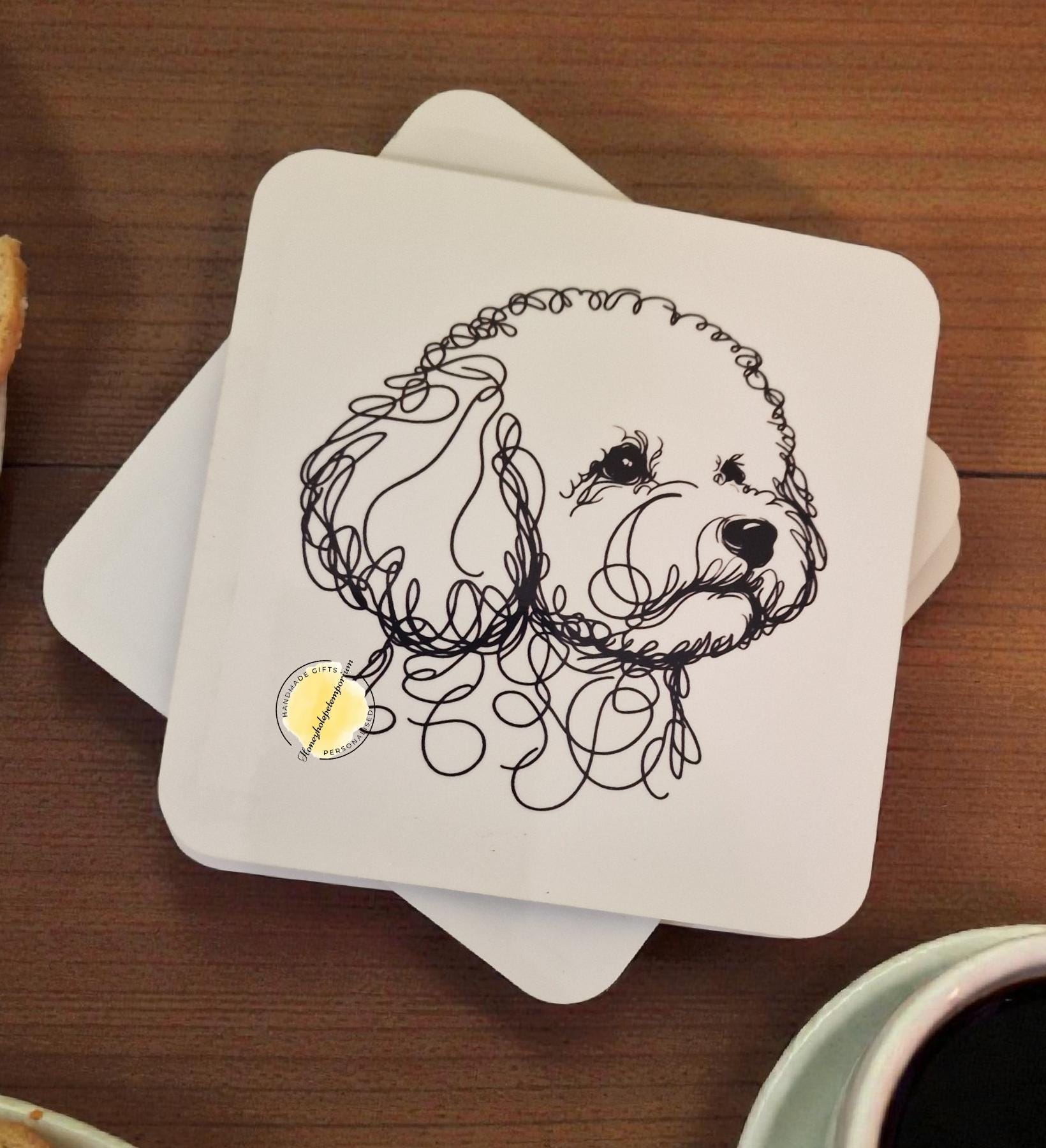 Dog Breed Line Art Coasters – Pet Lover Gift