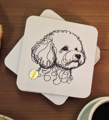 Dog Breed Line Art Coasters – Pet Lover Gift