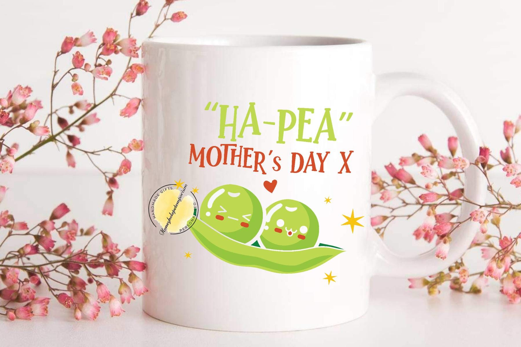 Ha-Pea Mother's Day Mug and Coaster Set – Peas in a Pod Gift
