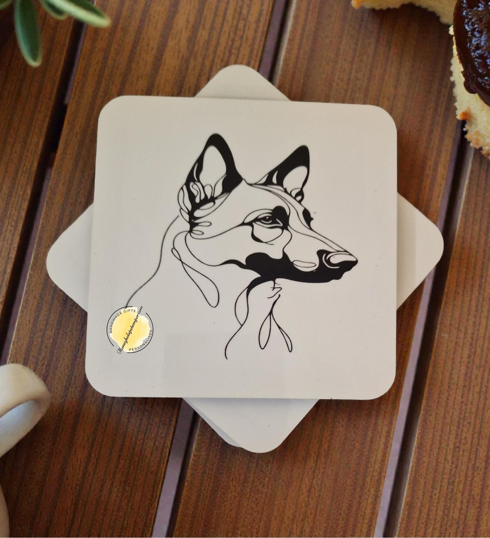 Dog Breed Line Art Coasters – Pet Lover Gift