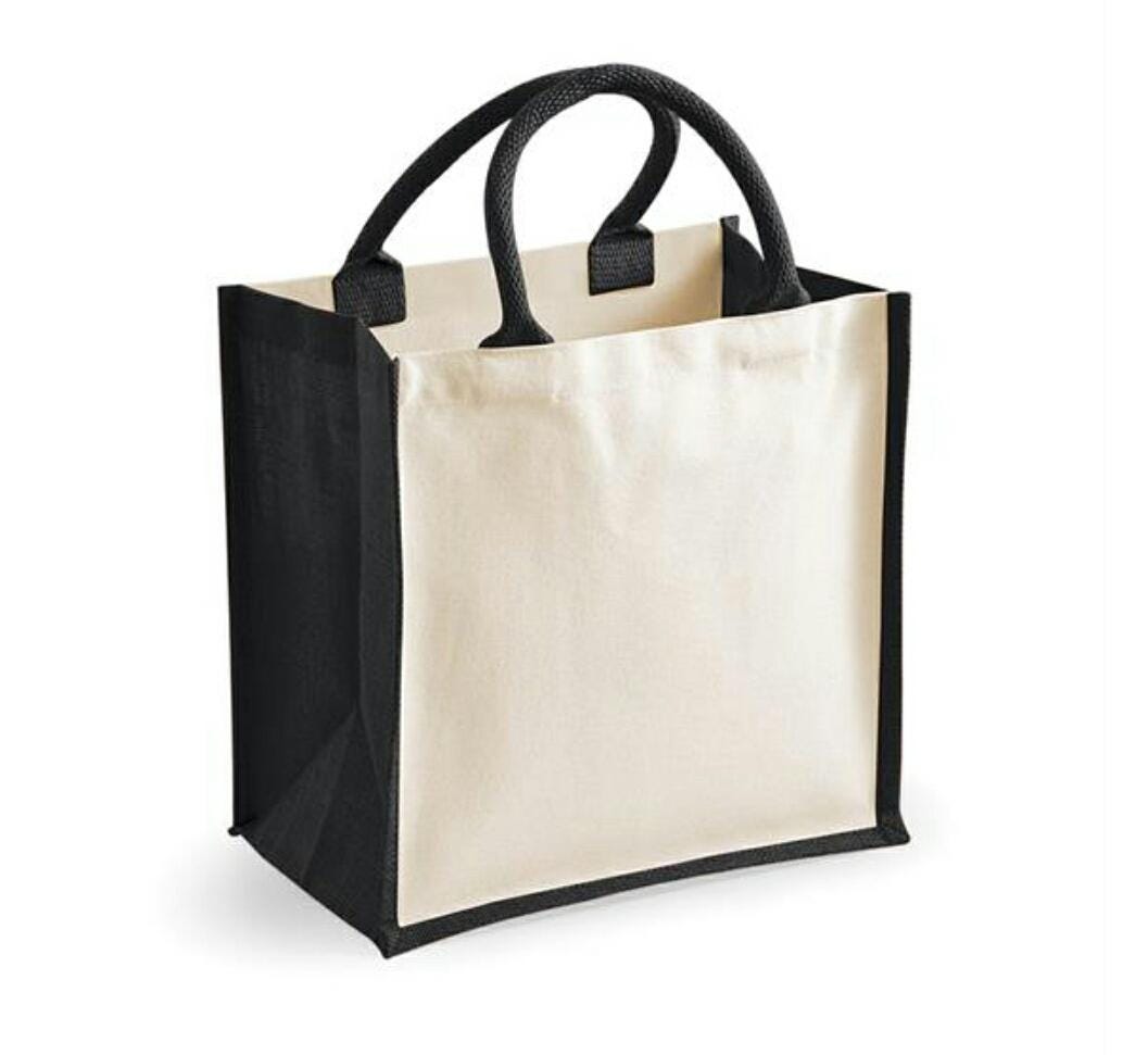 Easter Highland Cow Jute Tote Bag | Reusable Spring Shopping Bag