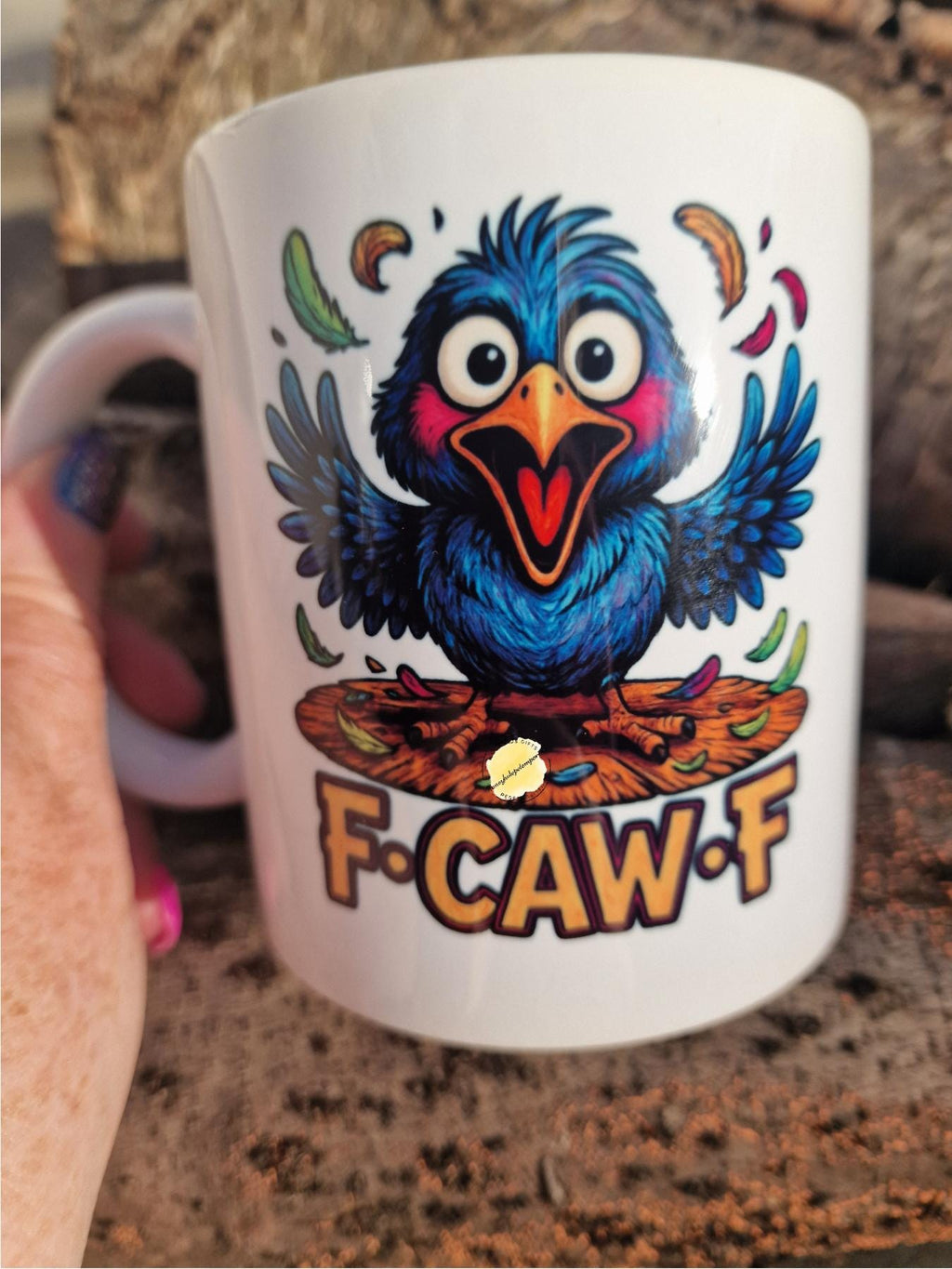 Funny Bird Coffee Mug, Cheeky Crow, Rude Animal Gift