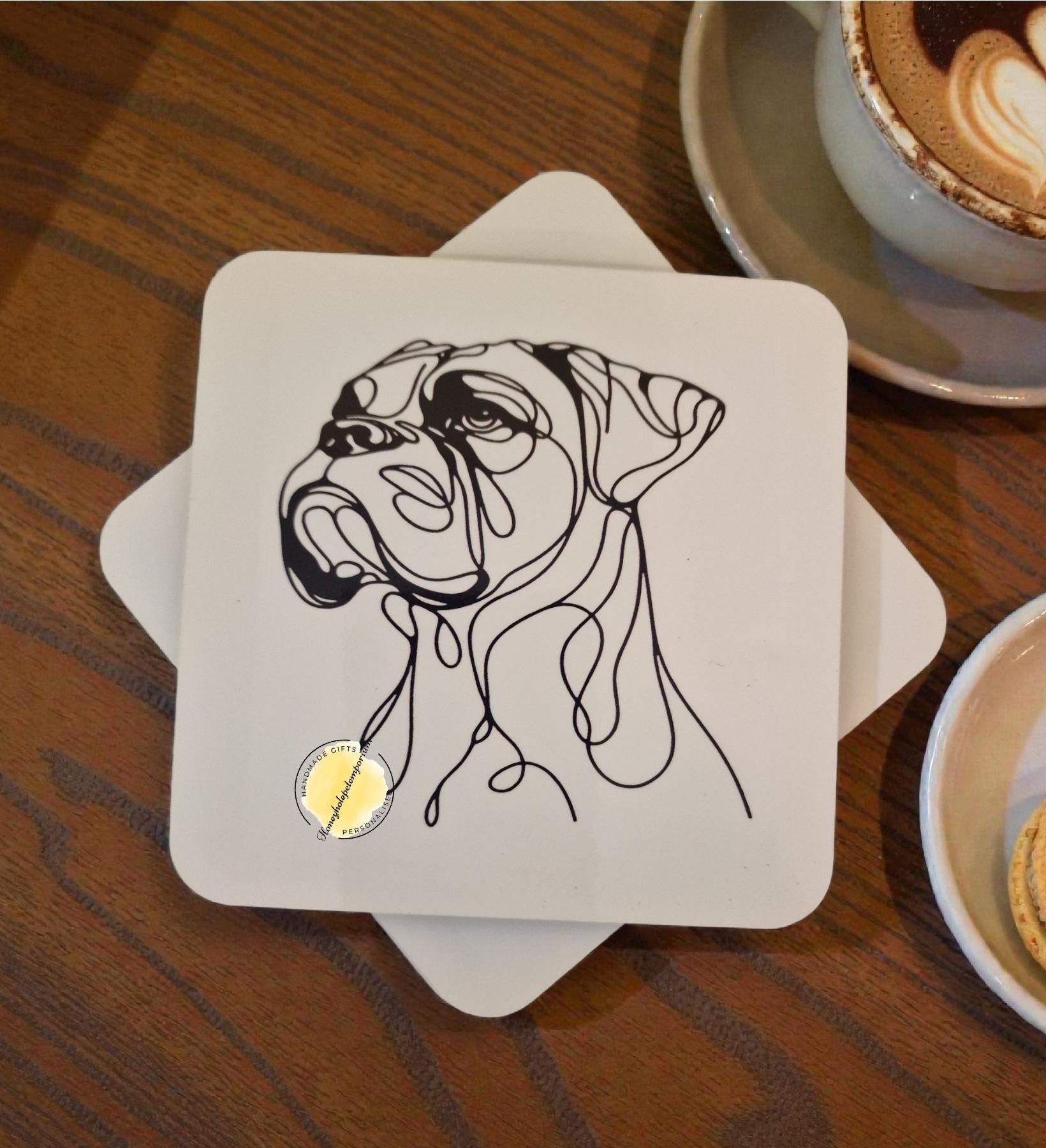 Dog Breed Line Art Coasters – Pet Lover Gift