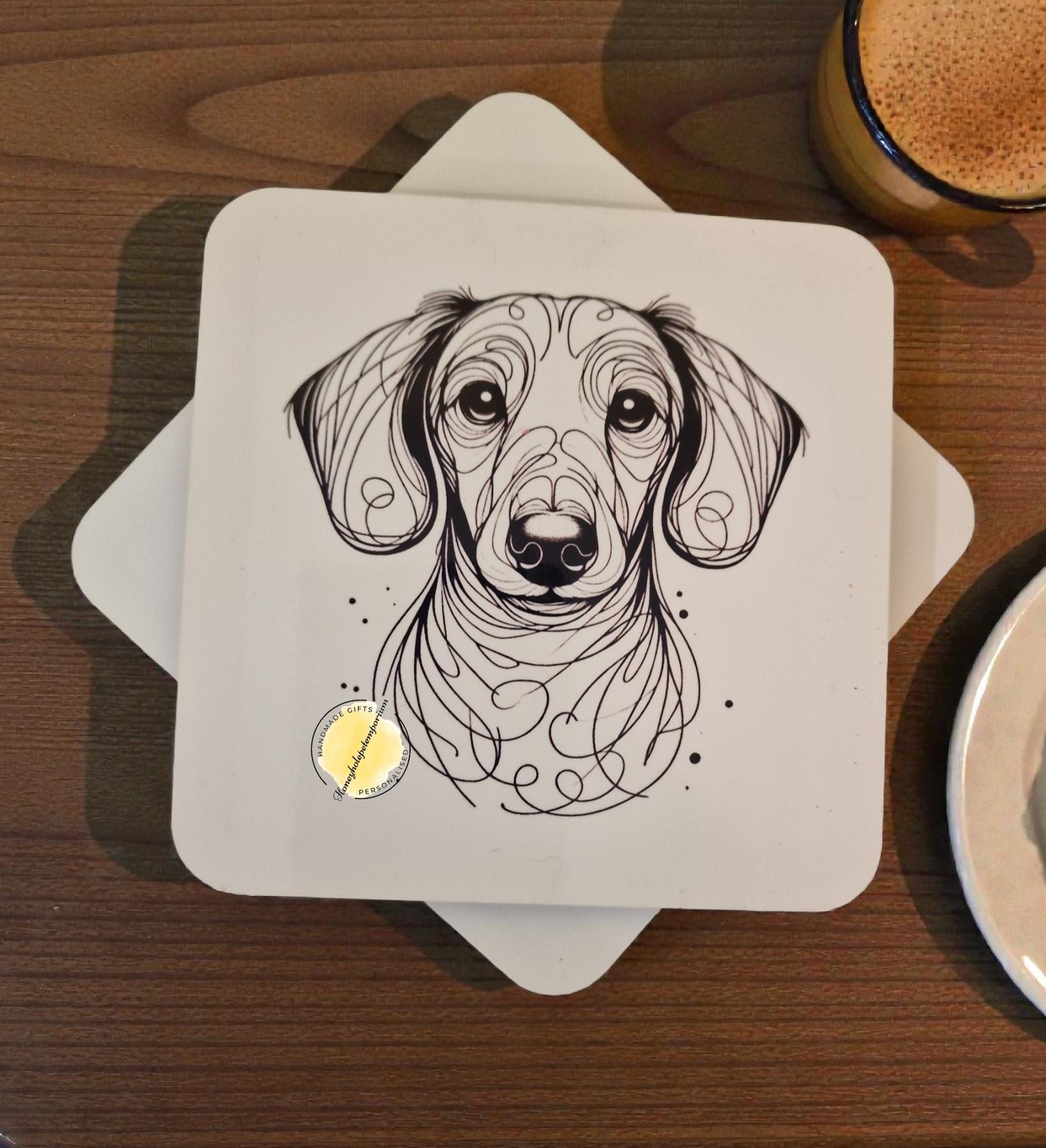 Dog Breed Line Art Coasters – Pet Lover Gift