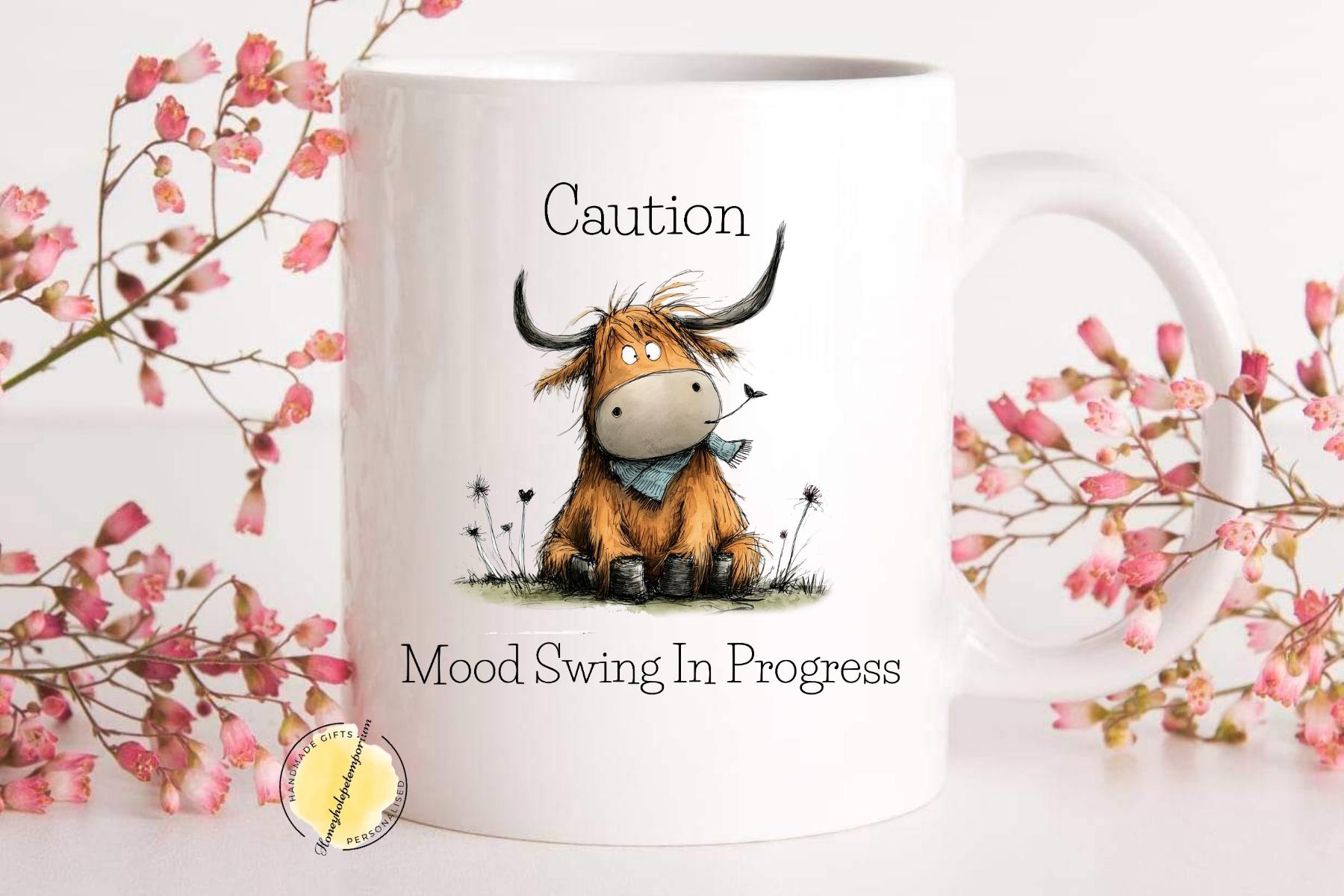Highland Cow Mug – Funny Mood Swing Gift, Sarcastic Coffee Cup