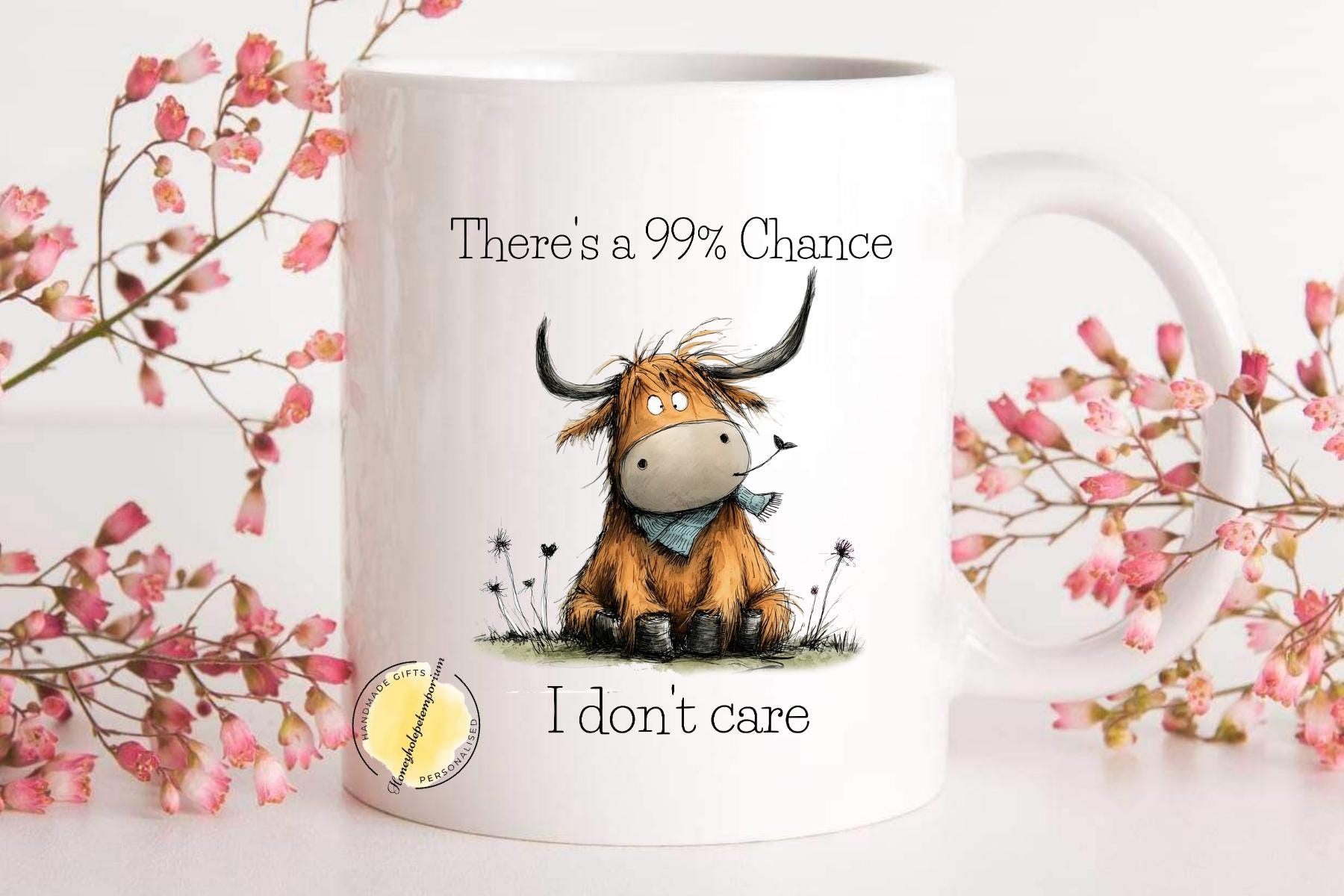 Funny Highland Cow Coffee Mug – Sarcastic Animal Lover Gift