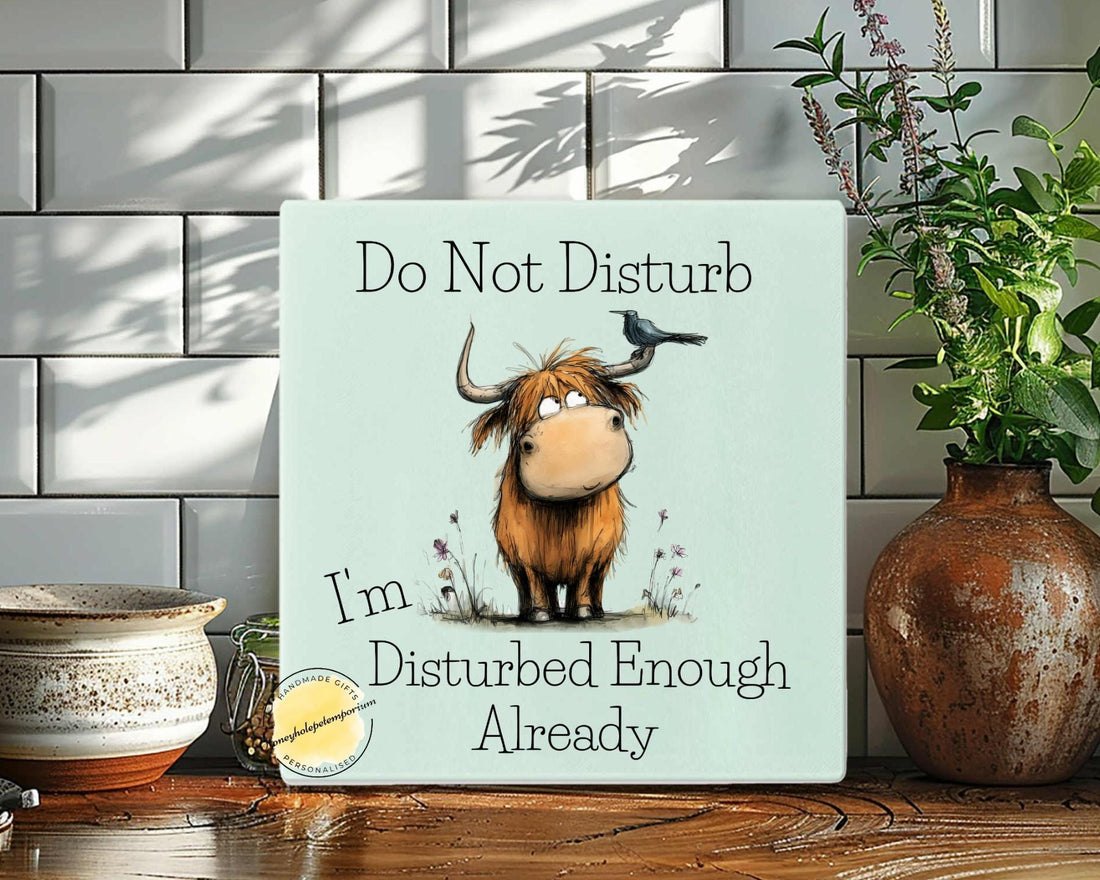 Funny Highland Cow Glass Chopping Board – Quirky Kitchen Decor